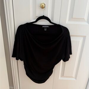 Everyday Off-the-Shoulder Draped Sweater - Black